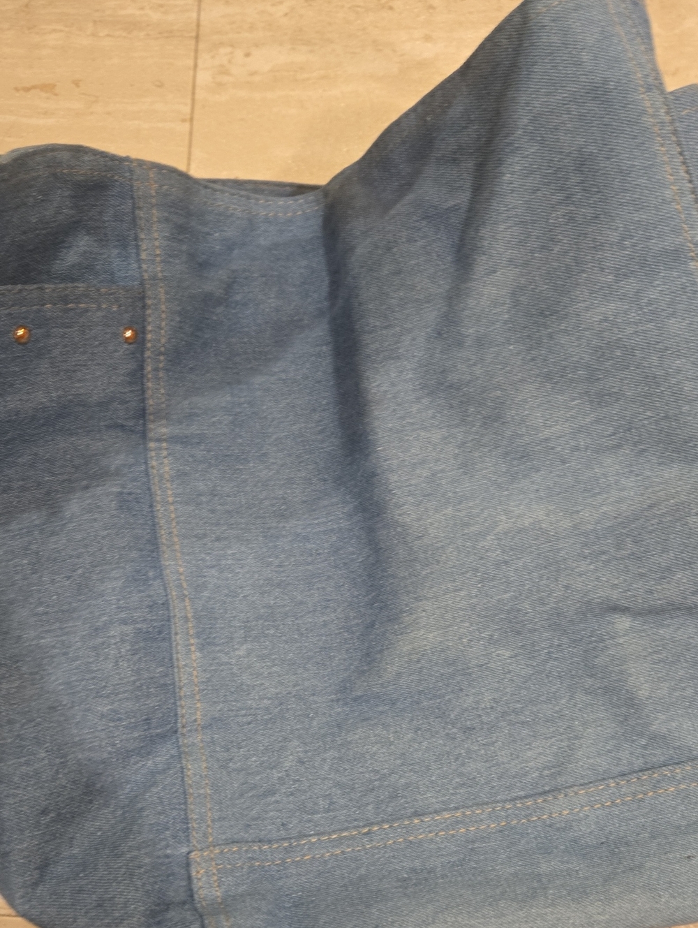 New Victoria's Secret Studded Denim Blue Tote Bag - Picture 8 of 12